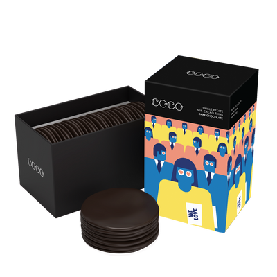 Single Estate Dark Chocolate 50% Cacao Thins